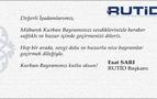 RUTİD'den Kurban Bayram'ı tebriği