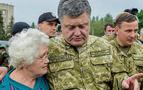 Poroşenko, Ukrayna bayrağının çekildiği Slavyansk'ta