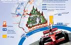 Moskova'nın merkezi Formula 1 gösterileri için gece boyunca kapalı