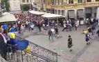 Rus ve İngilizlerden sonra Alman ve Ukraynalı taraftarlar da kavga etti - VIDEO