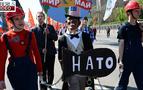 Moskova’da 1 Mayıs yürüyüşünde ABD ve NATO protesto edildi