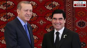 Cumhurbaşkanı Erdoğan Türkmenistan'da